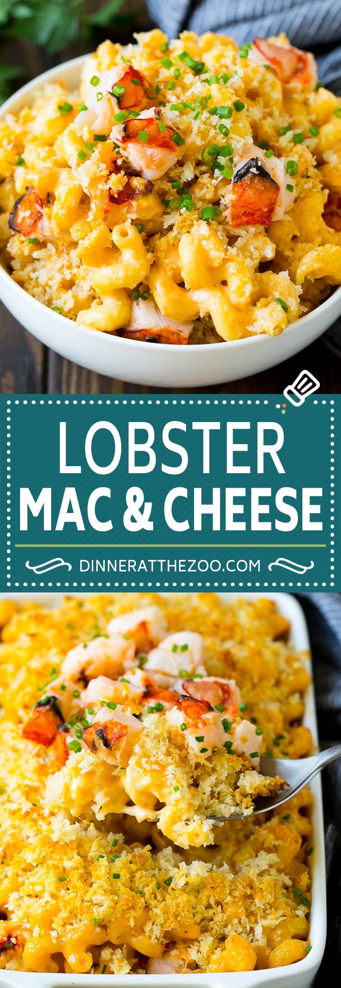 Receta de macarrones con queso con langosta |  Macarrones con bogavante y queso |  Macarrones con queso al horno #pasta #macandcheese #macaroni #lobster #cheese #diner #dinneratthezoo