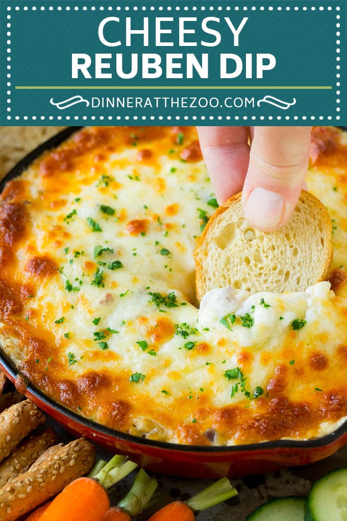 Receta Reuben Dip |  Salsa de ternera salada |  Dip de queso #dip #cheese #cornedbeef #aperitif #lowcarb #keto #dinneratthezoo