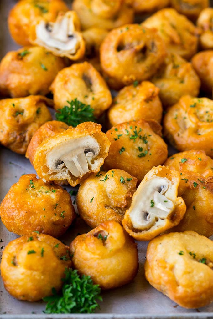 Receta de champiñones fritos