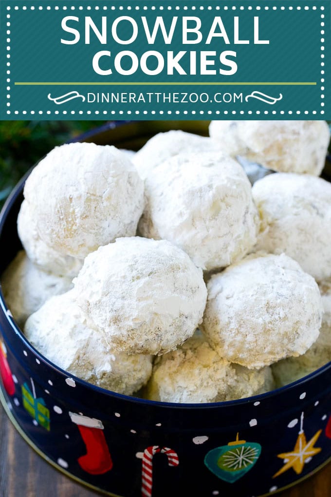 Receta de galletas de bolas de nieve |  Galletas de boda mexicanas |  Pasteles de té rusos #cookies #pecan #chocolate # hornear #postre #Navidad #dinneratthezoo