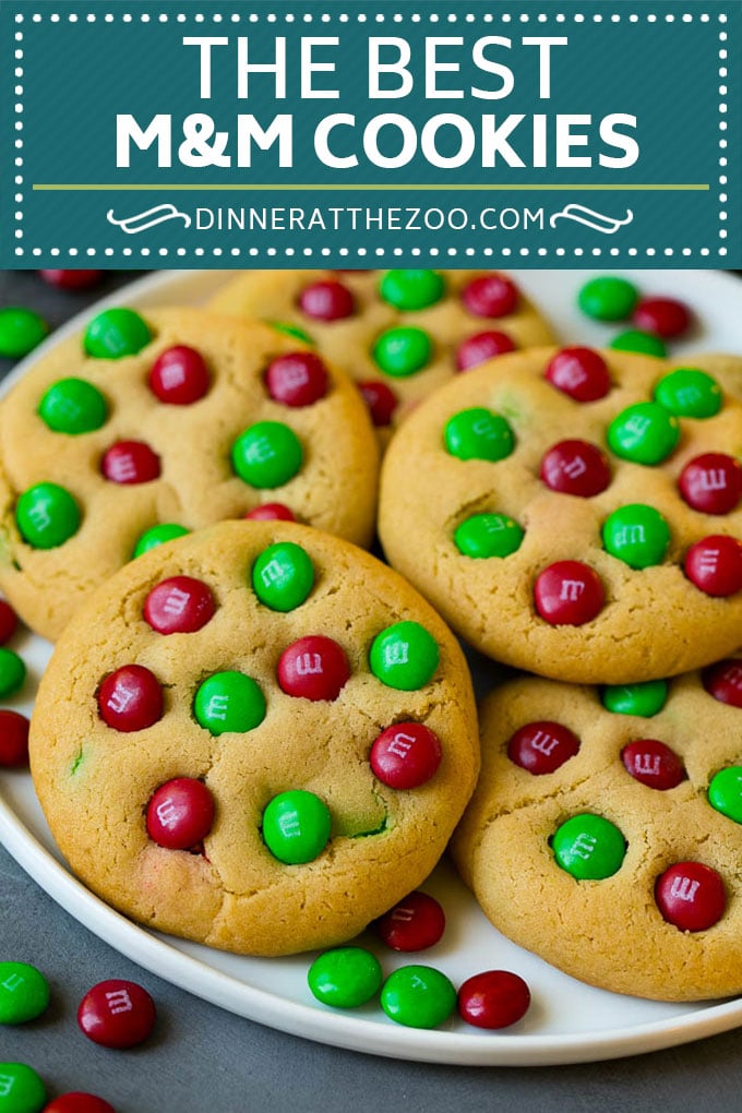 Receta de galletas M&M #chocolate #cookies #hornear #postre #Navidad #dinneratthezoo