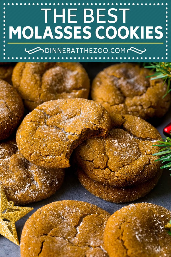 Receta de galletas de melaza |  Galletas especiadas #galletas # hornear # Navidad #postre #dinneratthezoo