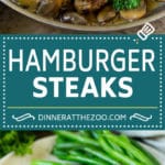 Receta de filetes de hamburguesa con salsa de champiñones |  Filete de Salisbury # hamburguesa # carne molida # champiñones # salsa # cena #dinneratthezoo