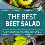 Receta de ensalada de remolacha # remolacha # aguacate # queso feta # ensalada # cena #dinneratthezoo