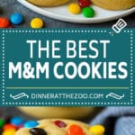 Receta de galletas M&M #cookies #chocolate # hornear #postre #dulces #dinneratthezoo