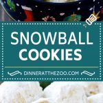 Receta de galletas de bolas de nieve |  Galletas de boda mexicanas |  Pasteles de té rusos #cookies #pecan #chocolate # hornear #postre #Navidad #dinneratthezoo
