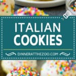 Receta de galleta italiana |  Galletas de almendra #cookies #italianfood #frosting #prinkles #baking #Navidad #dinneratthezoo