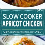 Pollo de albaricoque cocido a fuego lento #Pollo #Apricot #slowcooker #crockpot #dinner #dinneratthezoo