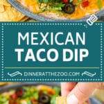 Receta de salsa de tacos |  Dip mexicano #tacos #dip #appetizer #mexicanfood #cheese #dinneratthezoo