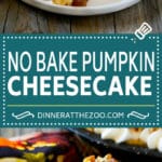 Receta de pastel de queso con calabaza al horno |  Cheesecake de calabaza |  Tarta de queso sin cocinar |  Postre de Acción de Gracias |  Postre de calabaza #postre # tarta de queso # calabaza # otoño # acción de gracias #dinneratthezoo