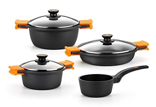 Baterias de cocina color naranja