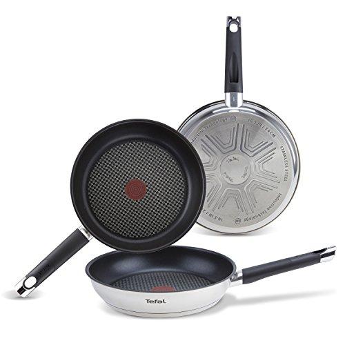 Tefal Expertise Set De 3 Sartenes De Aluminio De 21, 24 Y 26 Cm, Antiadherente Con Extra De Titanio