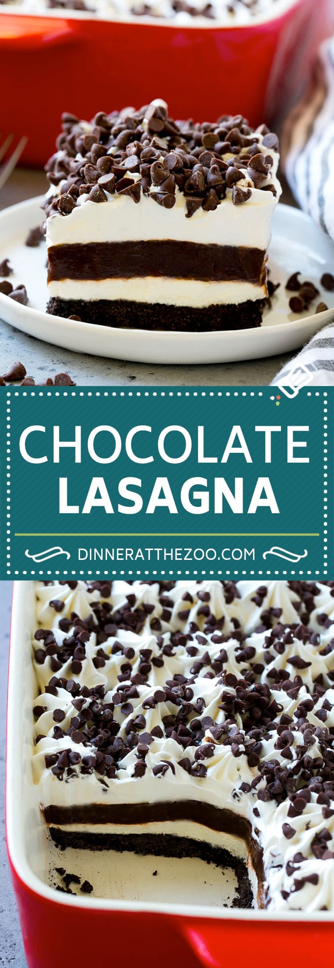 Receta de lasaña de chocolate |  Postres sin cocinar |  Postre de chocolate #chocolate #postre #nobake #dolci #dinneratthezoo