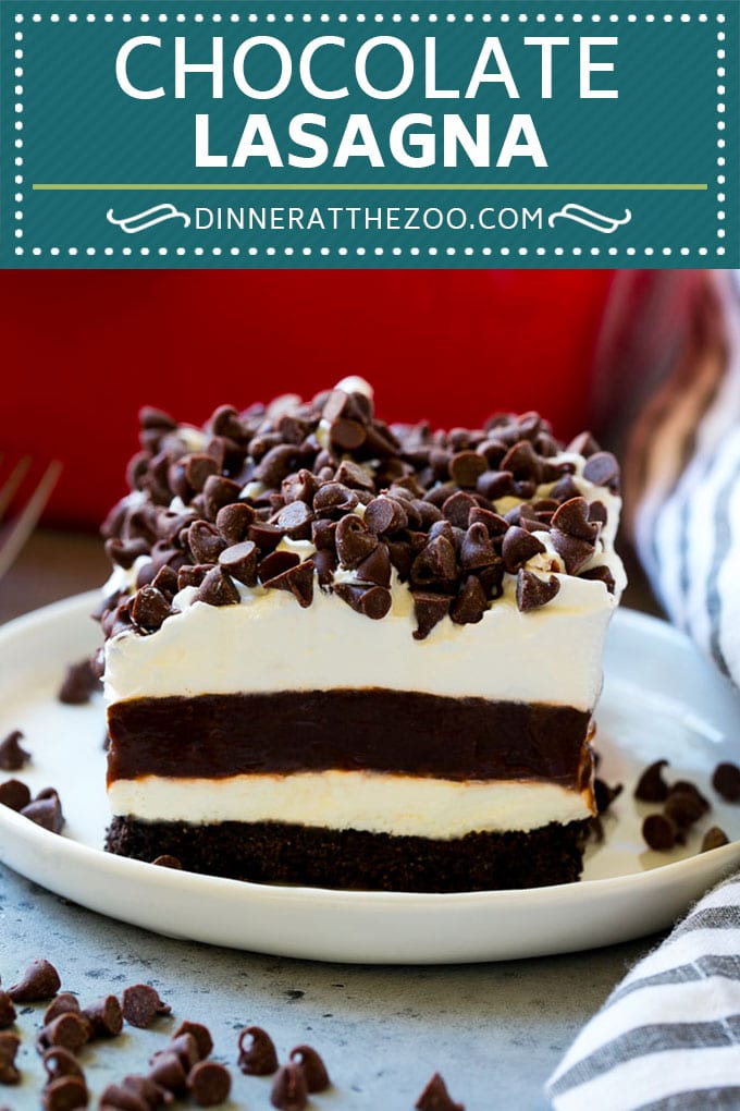 Receta de lasaña de chocolate |  Postres sin cocinar |  Postre de chocolate #chocolate #postre #nobake #dolci #dinneratthezoo