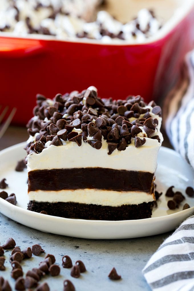 Lasaña de chocolate (sin cocinar)