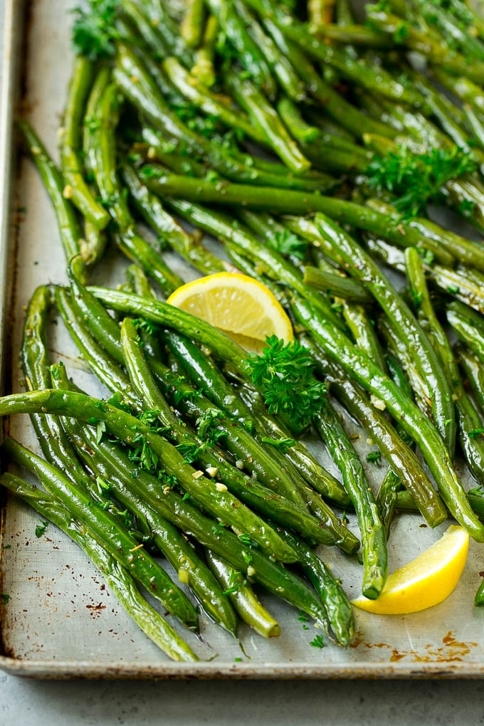 Judías verdes asadas