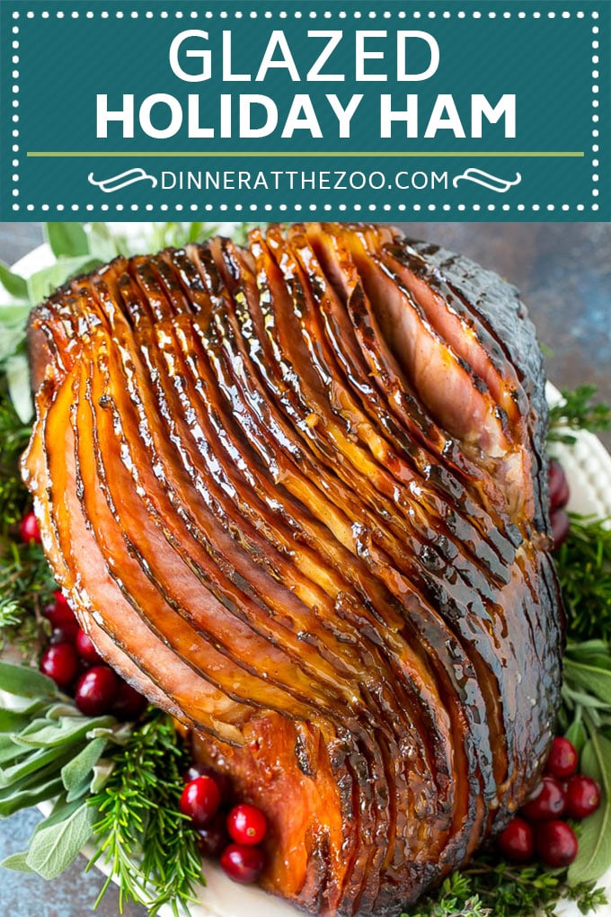 Receta de jamón glaseado con azúcar moreno |  Jamón festivo |  Glaseado de jamón |  Jamón de Navidad #Navidad #Gracias # Pascua #ham # Cena #dinneratthezoo