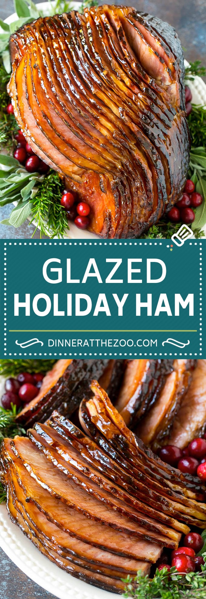 Receta de jamón glaseado con azúcar moreno |  Jamón festivo |  Glaseado de jamón |  Jamón de Navidad #Navidad #Gracias # Pascua #ham # Cena #dinneratthezoo