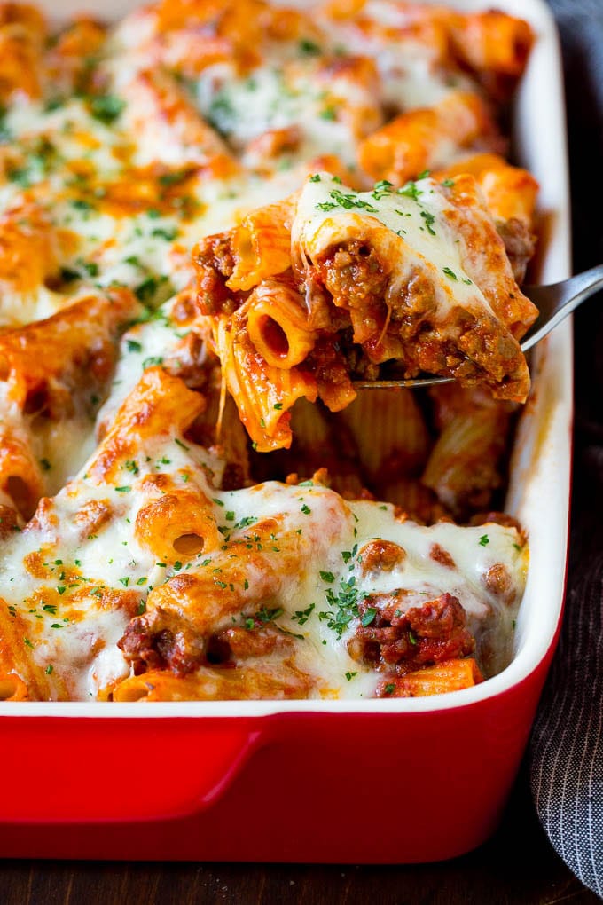 Receta de pasta rigatoni al horno