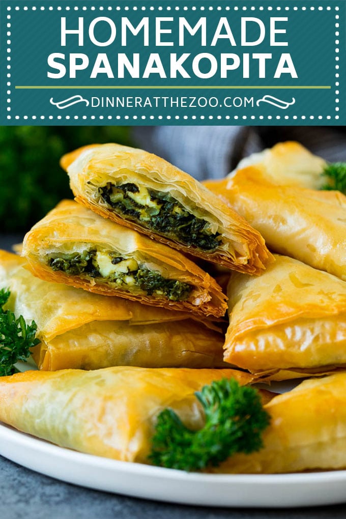 Receta Spanakopita #appetizer #snack #spinach #cheese #dinneratthezoo