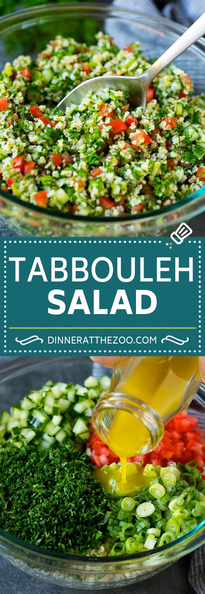 Ensalada tabulé |  Tabouli # ensalada # trigo # tomates # pepino # saludable # guarnición # cena #dinneratthezoo