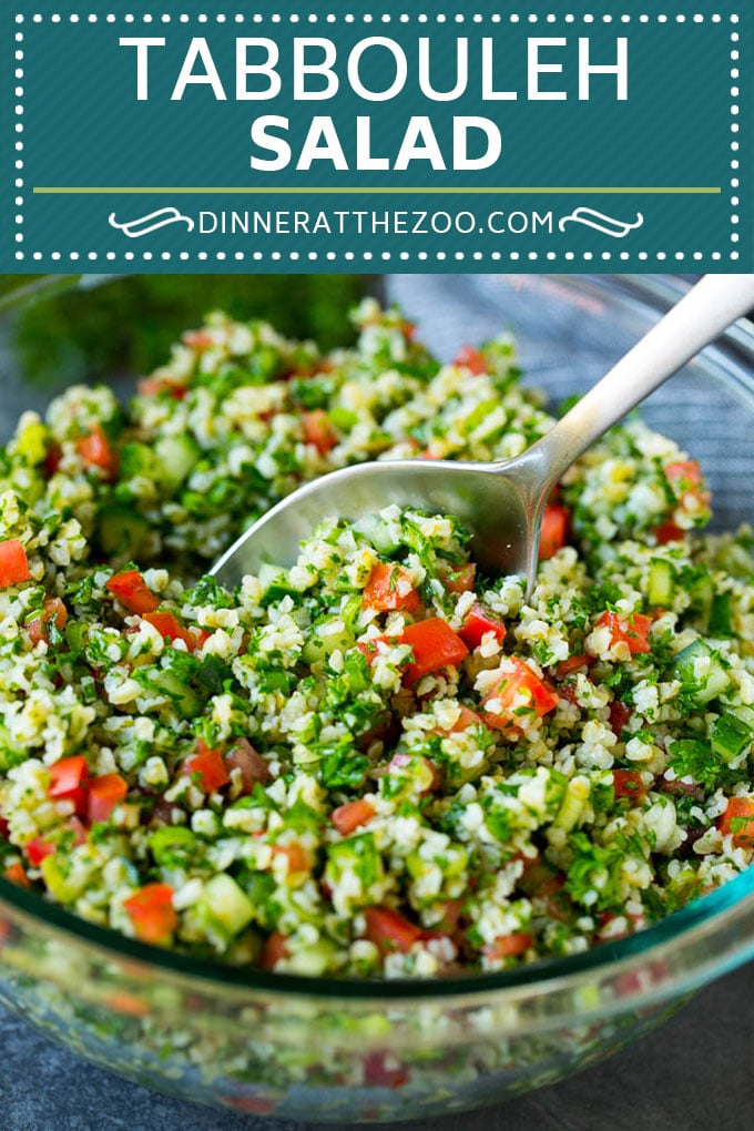 Ensalada tabulé |  Tabouli # ensalada # trigo # tomates # pepino # saludable # guarnición # cena #dinneratthezoo