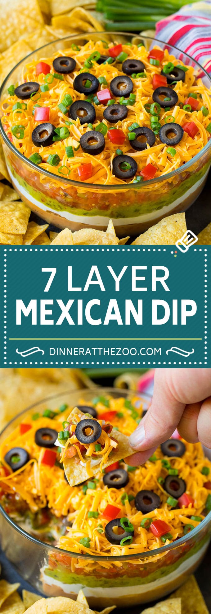 Receta de 7 capas |  Salsa mexicana # frijoles # dip #aperitivo # aguacate #salsa #dinneratthezoo