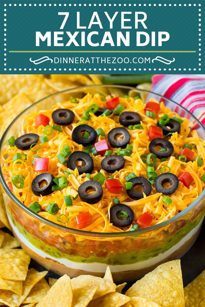 Receta de 7 capas |  Salsa mexicana # frijoles # dip #aperitivo # aguacate #salsa #dinneratthezoo