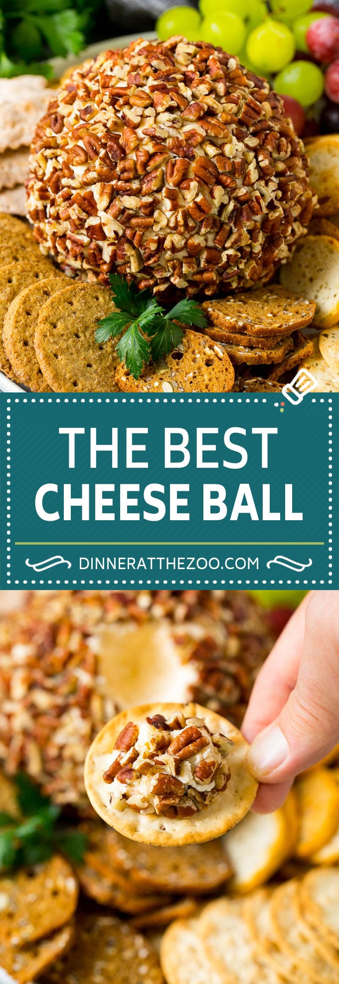Receta de bola de queso # queso # bola de queso # pacanas # antipasto # bocadillo #keto # lowcarb #dinneratthezoo