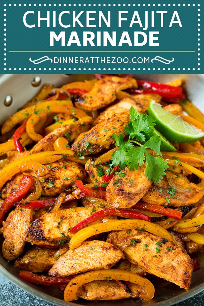 Receta de adobo de fajita de pollo |  Fajitas de pollo # pollo #fajitas # adobo # cena #dinneratthezoo