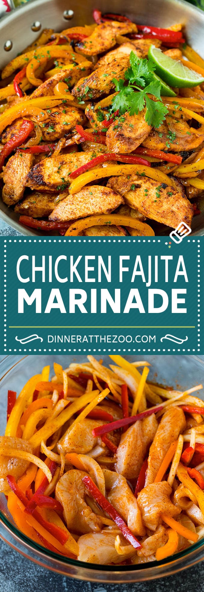 Receta de adobo de fajita de pollo |  Fajitas de pollo # pollo #fajitas # adobo # cena #dinneratthezoo
