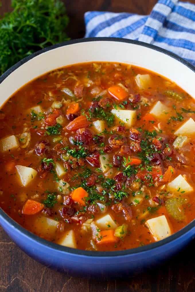 Sopa de almejas Manhattan
