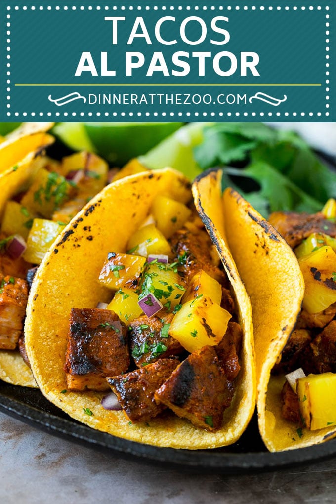 Receta de Tacos al Pastor |  Tacos de cerdo |  Tacos mexicanos #tacos # cerdo # piña # asado #tacotuesday # cena #dinneratthezoo