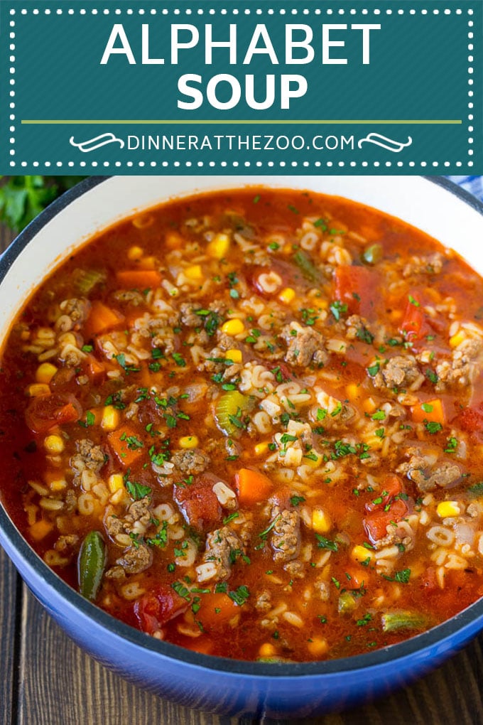 Receta de sopa de letras |  Sopa de hamburguesa |  Sopa de carne y verduras #Sopa #Hamburguesa # Fideos # Cena #Cazuelas online#Zanahorias