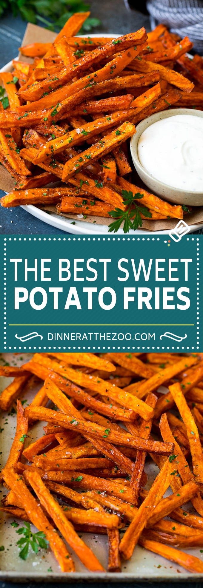Receta de patatas fritas dulces |  Patatas fritas al horno |  Papas fritas caseras #fries #sweetpotato #sidedish #frenchfries #dinner #dinneratthezoo