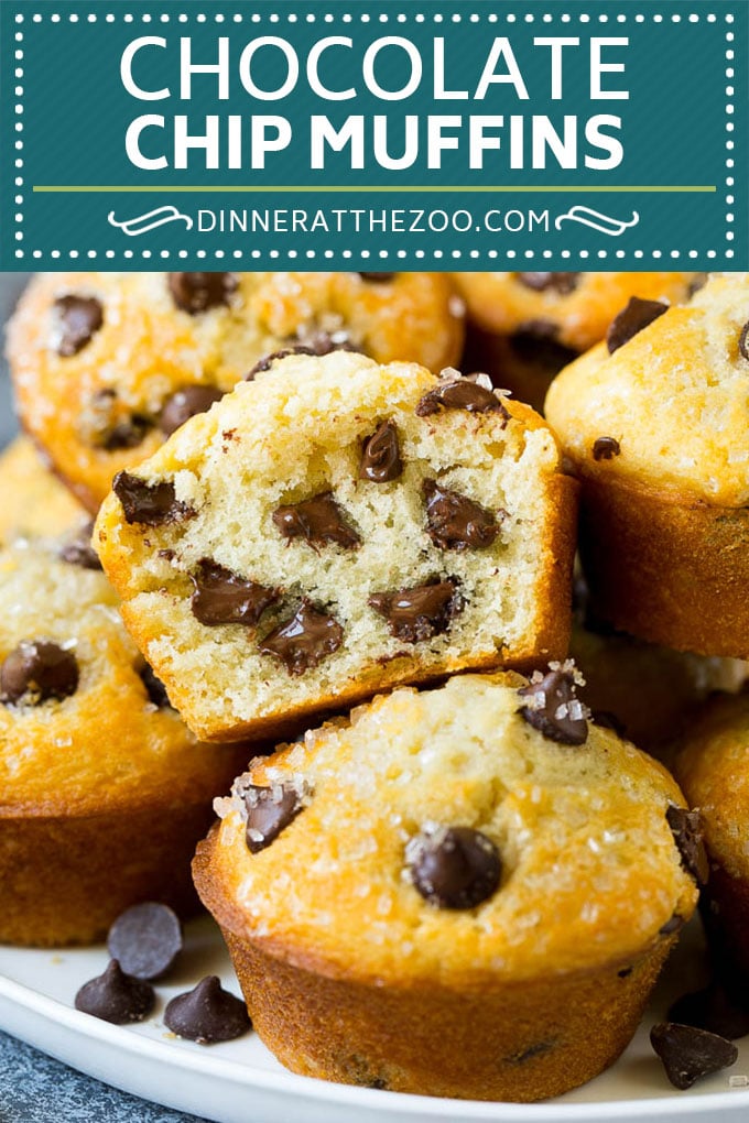 Muffin con chispas de chocolate |  Receta fácil de muffins #chocolate #muffins #supply #breakfast #snack #dinneratthezoo