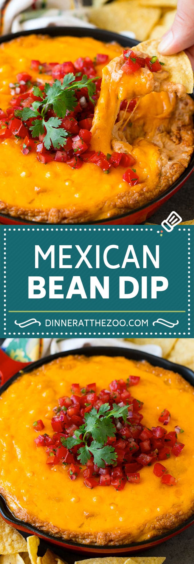 Receta de salsa de frijoles |  Dip mexicano #dip #aperitif #mexicanfood # frijoles # queso #dinneratthezoo