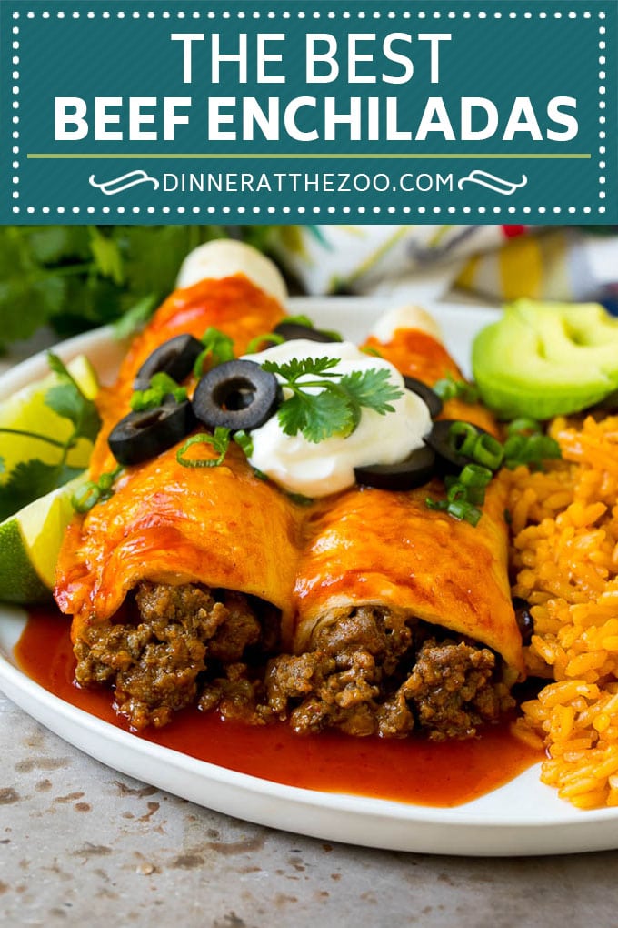 Receta de enchiladas de carne de res #beef #groundbeef #mexicanfood #enchiladas #cheese #dinner #dinneratthezoo