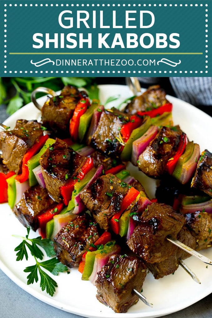 Receta de brochetas de carne |  Brochetas de ternera # asar # ternera # filete # cena # Cazuelas online# pimientos