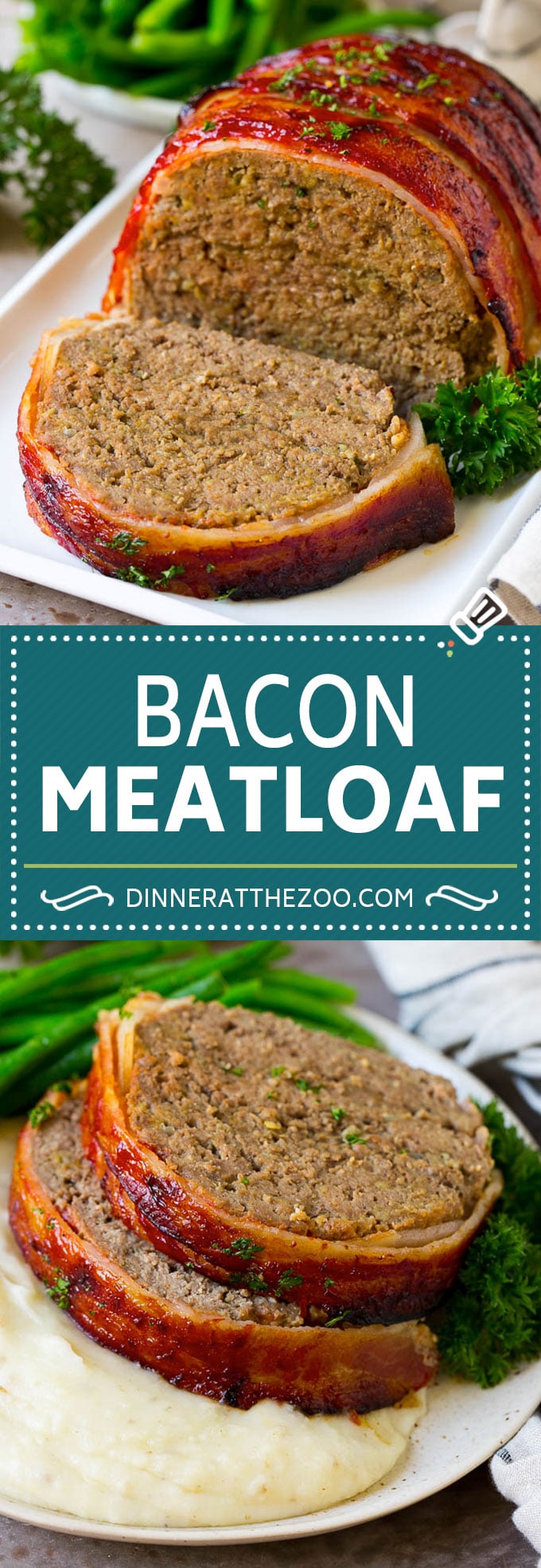 Receta de tocino envuelto en pastel de carne |  Carne de res #pollettone #beef #groundbeef #bacon #diner #dinneratthezoo