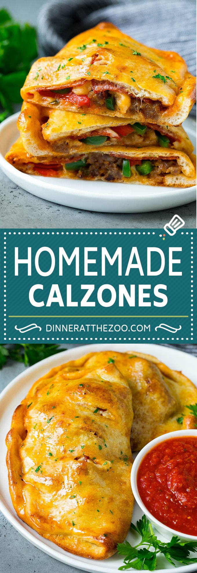 Receta Calzone |  Bolsillos de pizza #pizza #calzone #pepperoni #salchicha #pimientos # cena #Cazuelas online#queso