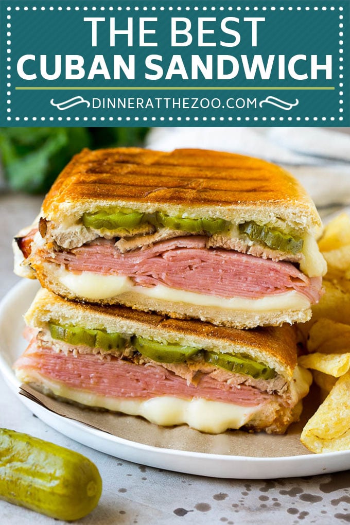 Receta de sándwich cubano #sandwich # cerdo #ham #queso # pickles #lunch #dinner #dinneratthezoo