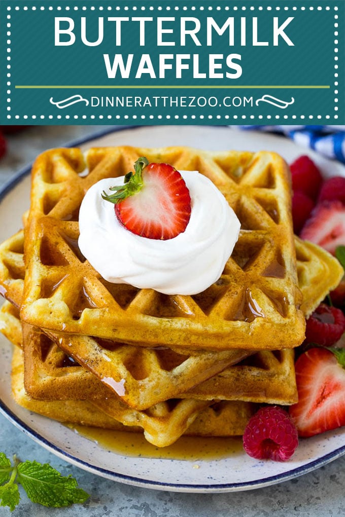 Receta de gofres de suero de leche |  Waffles caseros # waffle #brunch #brunch #dinneratthezoo