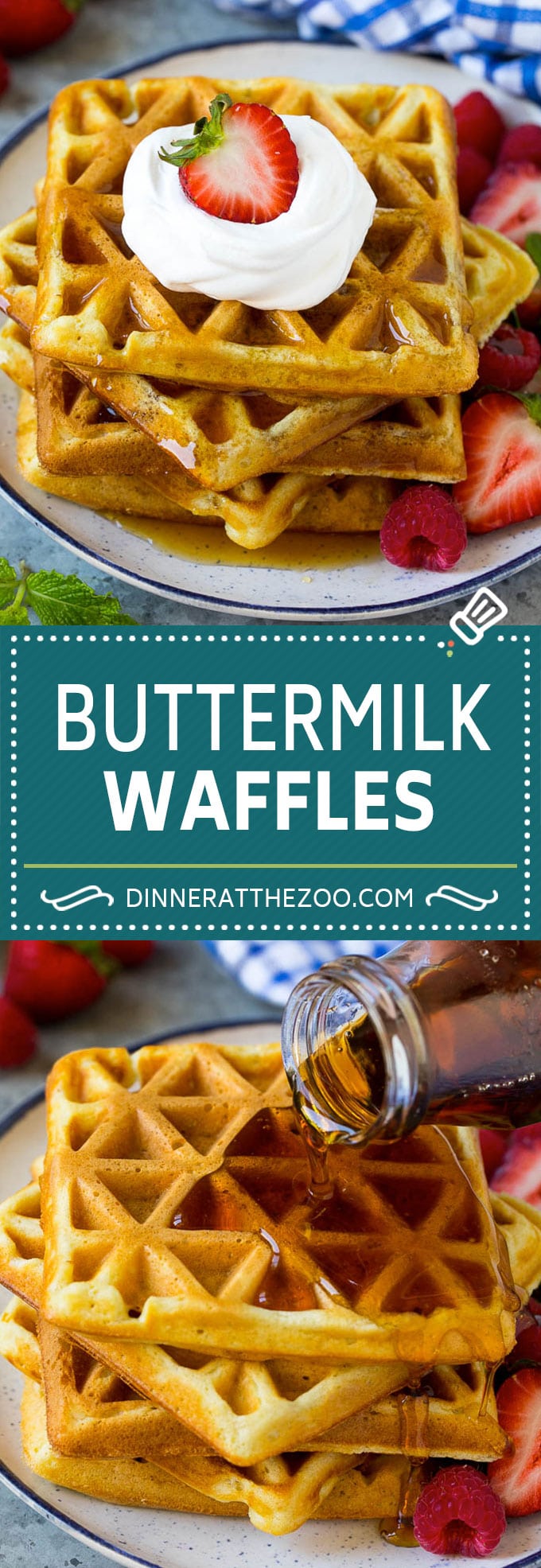 Receta de gofres de suero de leche |  Waffles caseros # waffle #brunch #brunch #dinneratthezoo