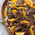 Haga su propia comida para llevar con esta receta de naranja con ternera frita.  ¡La salsa contiene solo 4 ingredientes!