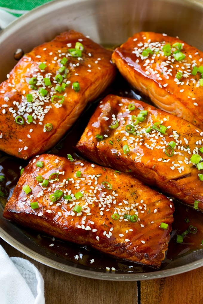 salmón teriyaki