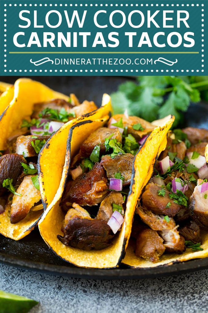 Receta de carnitas de taco de cocción lenta |  Tacos de cerdo #tacos #pork # dinner #slowcooker #crockpot #dinneratthezoo