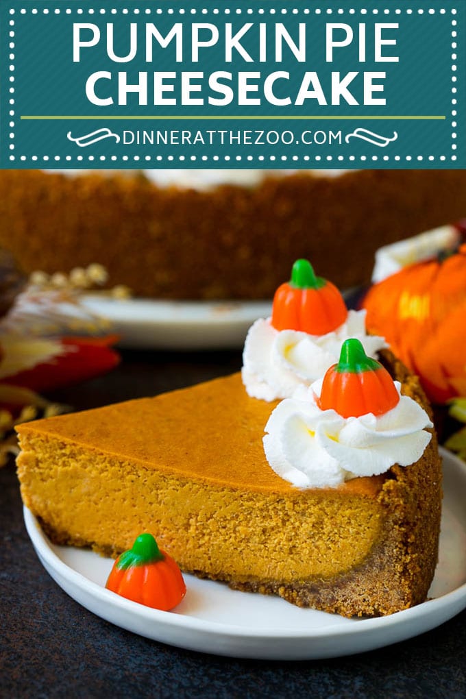 Receta de tarta de queso con tarta de calabaza |  Tarta de queso con calabaza # tarta # tarta de queso # calabaza # otoño # acción de gracias #postre #dinneratthezoo