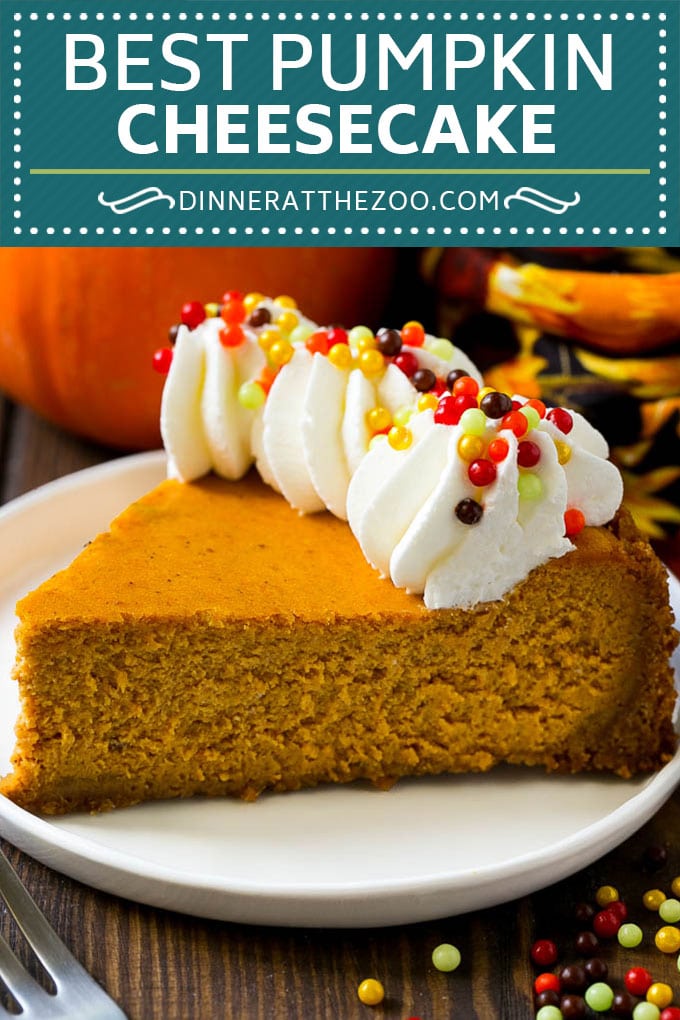 Receta de pastel de queso con calabaza |  Pastel de queso con pastel de calabaza |  Pastel de calabaza # calabaza # acción de gracias # postre # pastel de queso # otoño #dinneratthezoo