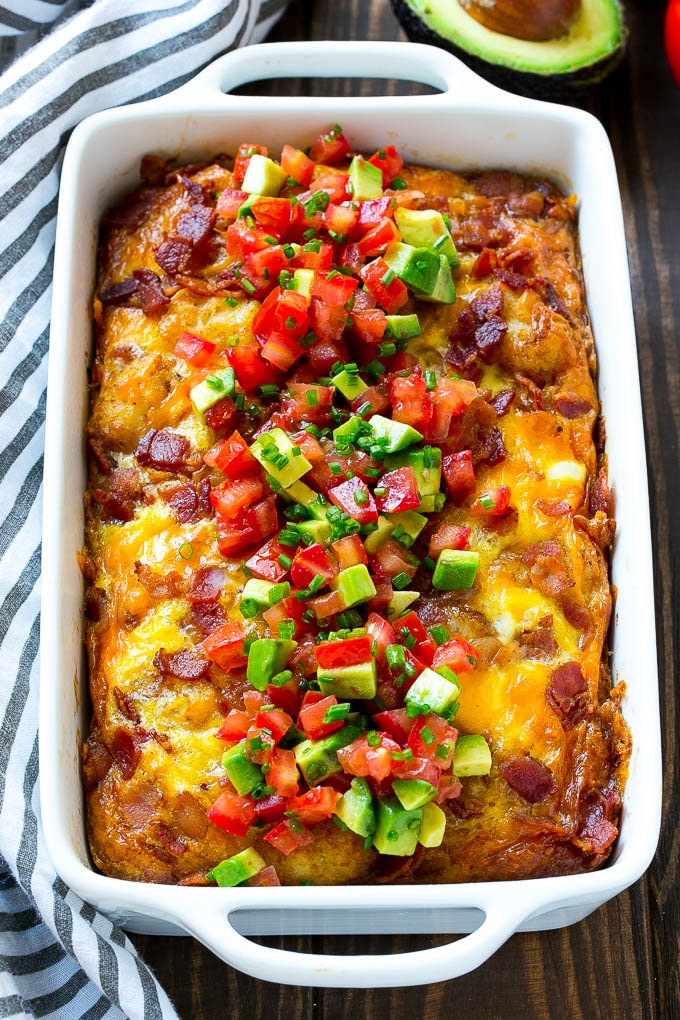 Cazuela de desayuno con tocino